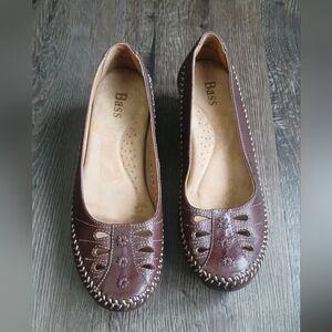 Bass Women's Elena brown Slip On Pumps Leather 6.5 M